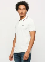 PEPE JEANS NATURAL RIBBED COLLAR SHORT SLEEVE POLO - Image 4