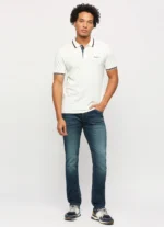 PEPE JEANS NATURAL RIBBED COLLAR SHORT SLEEVE POLO - Image 6