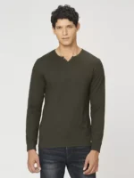 PEPE JEANS JONNY NECK FULL SLEEVE OLIVE GREEN T-SHIRT - Image 6