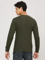 PEPE JEANS JONNY NECK FULL SLEEVE OLIVE GREEN T-SHIRT - Image 5