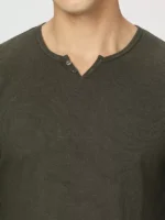 PEPE JEANS JONNY NECK FULL SLEEVE OLIVE GREEN T-SHIRT - Image 2