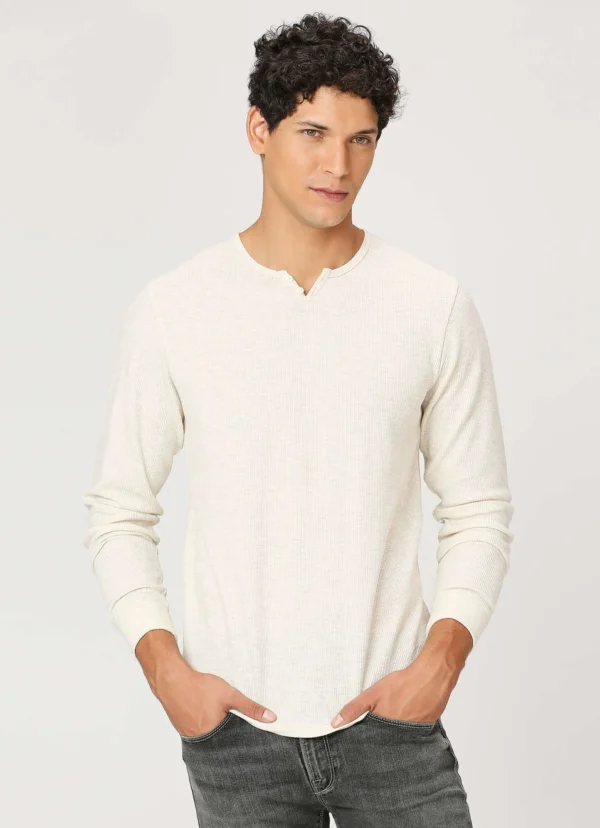 PEPE JEANS HENLEY FULL SLEEVE WHITE T-SHIRT - Image 1