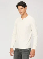 PEPE JEANS HENLEY FULL SLEEVE WHITE T-SHIRT - Image 4