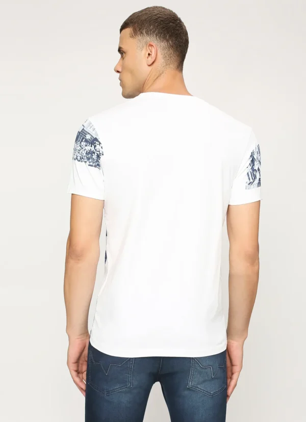 8905875053248_3 PEPE JEANS GRAPHIC PRINT SHORT SLEEVE WHITE T-SHIRT - Image 4