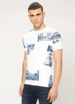 PEPE JEANS GRAPHIC PRINT SHORT SLEEVE WHITE T-SHIRT