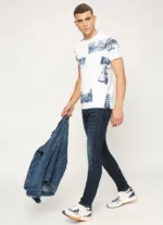 PEPE JEANS GRAPHIC PRINT SHORT SLEEVE WHITE T-SHIRT - Image 6