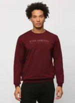 PEPE JEANS GRAPHIC PRINT FULL SLEEVE SWEATSHIRT BURGUNDY - Image 3
