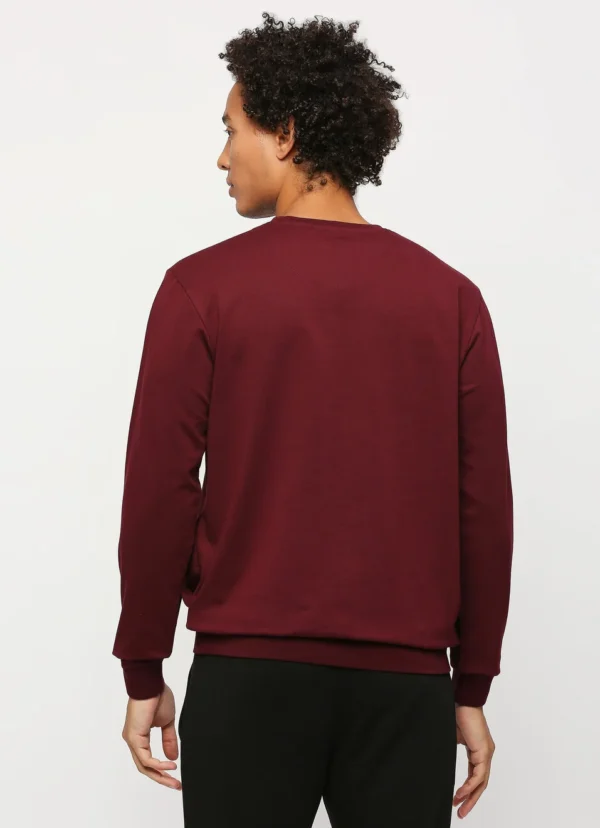 PEPE JEANS GRAPHIC PRINT FULL SLEEVE SWEATSHIRT BURGUNDY - Image 4