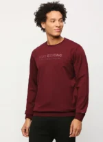 PEPE JEANS GRAPHIC PRINT FULL SLEEVE SWEATSHIRT BURGUNDY - Image 5