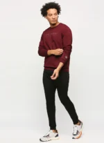 PEPE JEANS GRAPHIC PRINT FULL SLEEVE SWEATSHIRT BURGUNDY - Image 7