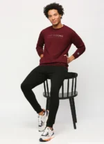 PEPE JEANS GRAPHIC PRINT FULL SLEEVE SWEATSHIRT BURGUNDY - Image 2