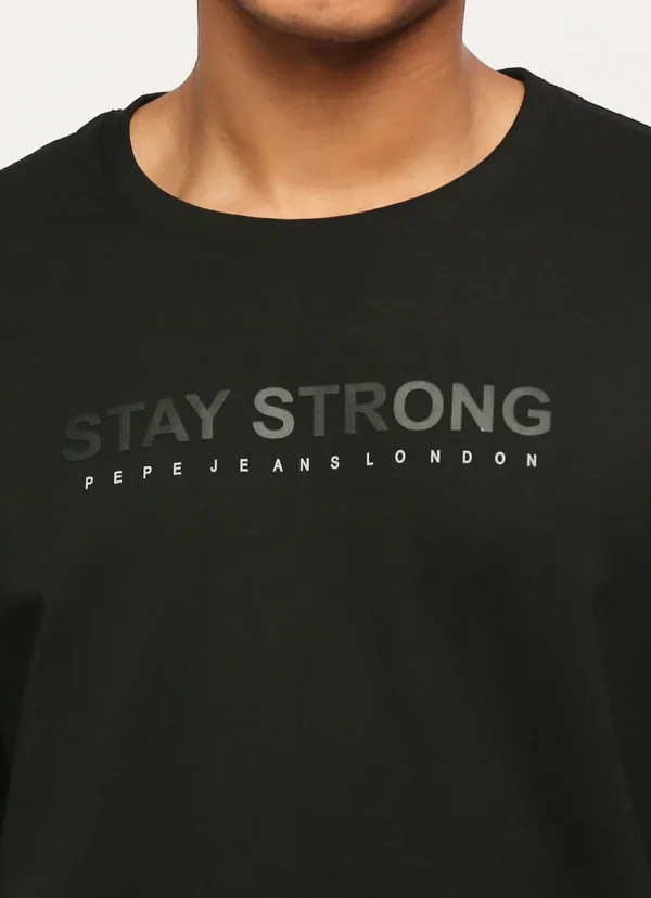 PEPE JEANS GRAPHIC PRINT FULL SLEEVE BLACK SWEATSHIRT - Image 6