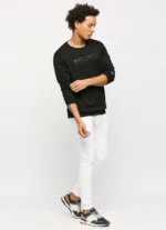 PEPE JEANS GRAPHIC PRINT FULL SLEEVE BLACK SWEATSHIRT - Image 7