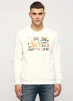PEPE JEANS  WHITE GRAPHIC PRINTED SWEATSHIRT - Image 2