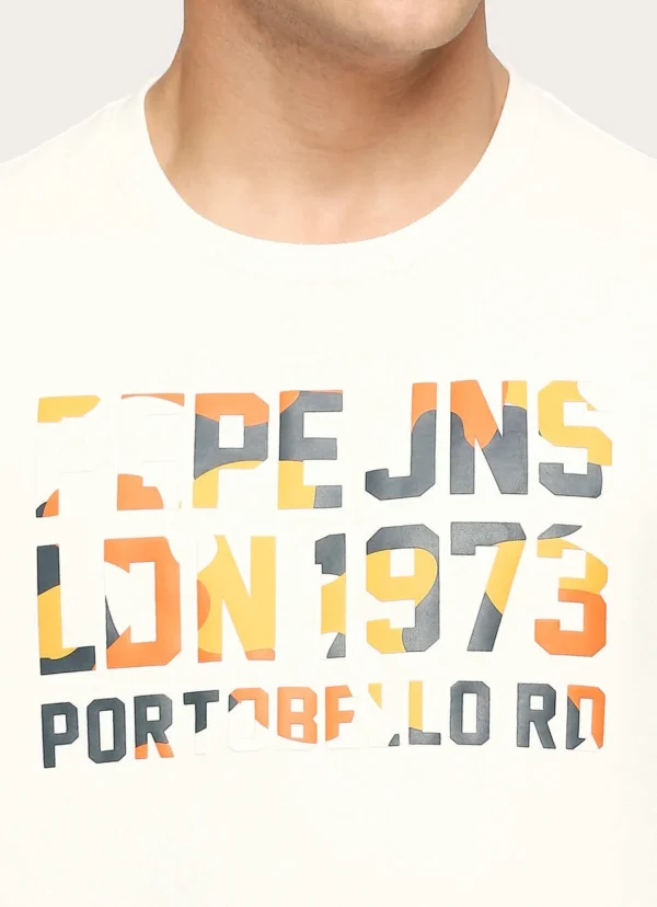 PEPE JEANS  WHITE GRAPHIC PRINTED SWEATSHIRT - Image 5