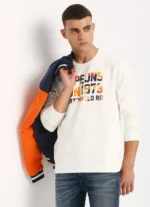 PEPE JEANS  WHITE GRAPHIC PRINTED SWEATSHIRT - Image 7