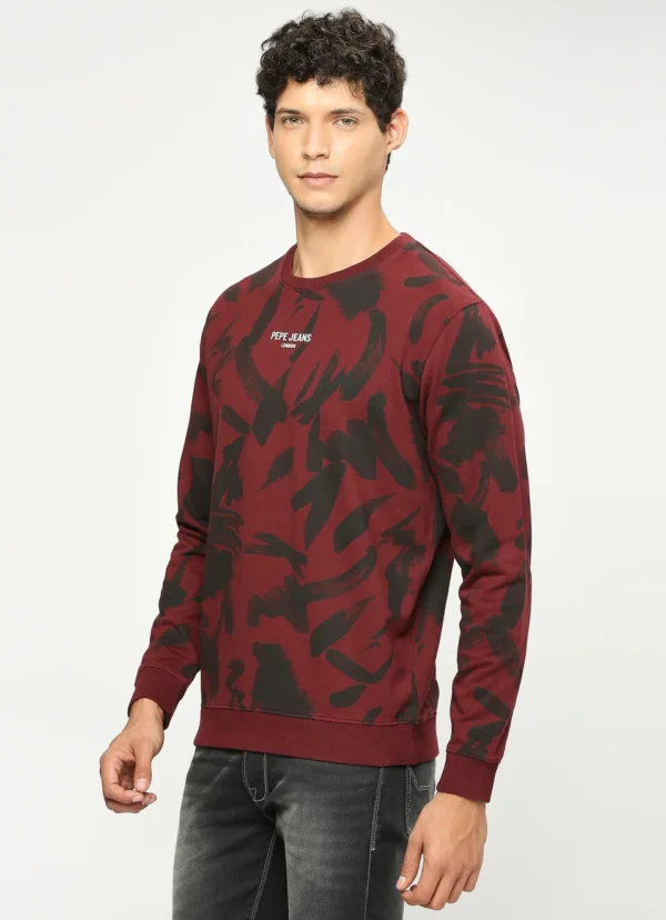 8905875056263_4 PEPE JEANS ALL OVER PRINTED GRAPHIC PRINT FULL SLEEVE SWEATSHIRT - Image 4