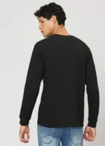 PEPE JEANS CREW NECK FULL SLEEVE BLACK T-SHIRT - Image 3