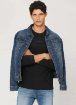 PEPE JEANS CREW NECK FULL SLEEVE BLACK T-SHIRT - Image 6