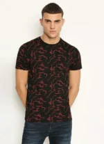 PEPE JEANS BLACK GRAPHIC PRINT SHORT SLEEVE T-SHIRT - Image 3