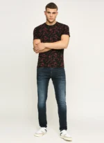 PEPE JEANS BLACK GRAPHIC PRINT SHORT SLEEVE T-SHIRT - Image 2