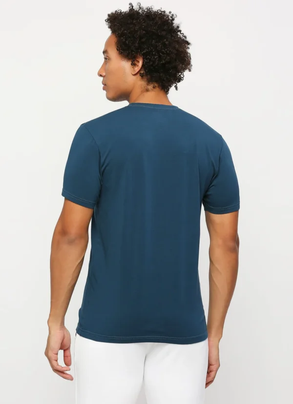 8905875059134_3 PEPE JEANS GRAPHIC PRINT SHORT SLEVEE TEEL BLUE T-SHIRT - Image 4