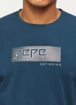 PEPE JEANS GRAPHIC PRINT SHORT SLEVEE TEEL BLUE T-SHIRT - Image 6