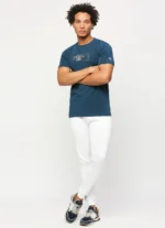 PEPE JEANS GRAPHIC PRINT SHORT SLEVEE TEEL BLUE T-SHIRT - Image 7