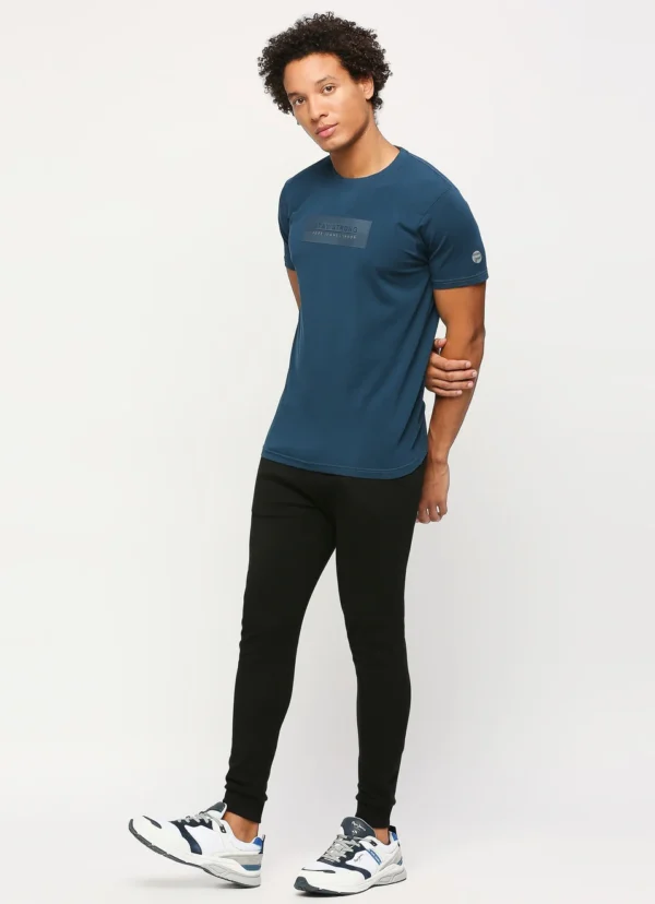 8905875059202_7 PEPE JEANS GRAPHIC PRINT SHORT SLEVEE T-SHIRT TEAL BLUE - Image 4