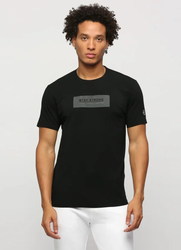 8905875059257_2 PEPE JEANS GRAPHIC PRINT SHORT SLEVEE T-SHIRT BLACK - Image 2