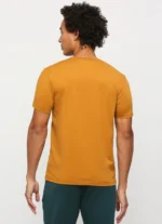 PEPE JEANS MUSTARD CREW NECK SHORT SLEEVE TYPOGRAPHY PRINTED SLIM FIT T-SHIRT - Image 4