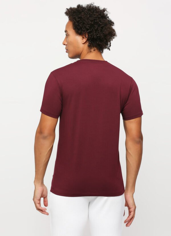 PEPE JEANS BURGUNDY CREW NECK SHORT SLEEVE T-SHIRT - Image 5