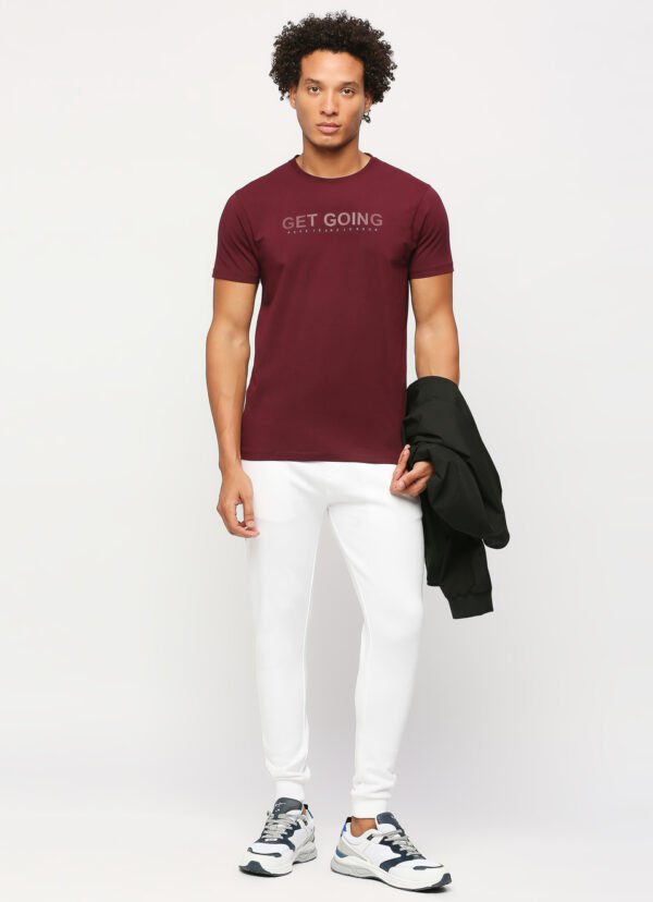 8905875059981_7 PEPE JEANS BURGUNDY CREW NECK SHORT SLEEVE T-SHIRT - Image 1