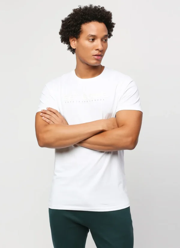 PEPE JEANS WHITE GRAPHIC PRINT SHORT SLEEVE T-SHIRT - Image 2