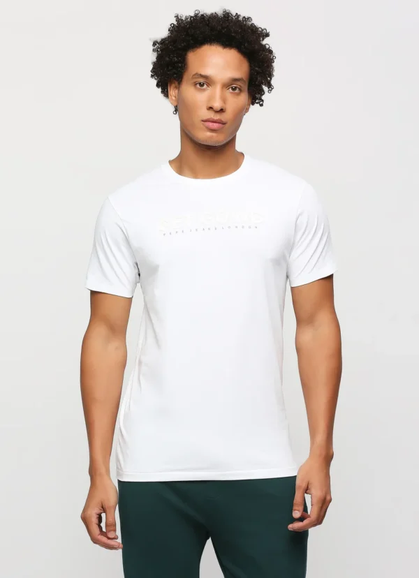 PEPE JEANS WHITE GRAPHIC PRINT SHORT SLEEVE T-SHIRT - Image 3