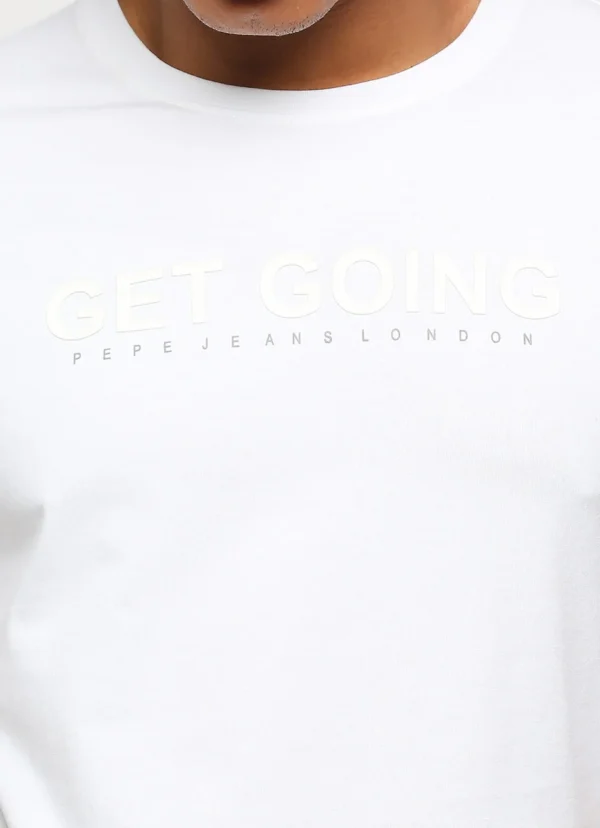 PEPE JEANS WHITE GRAPHIC PRINT SHORT SLEEVE T-SHIRT - Image 6