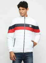 PEPE JEANS WHITE PRINTED KAMACHI FIT PUFFER JACKET - Image 6