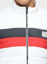 PEPE JEANS WHITE PRINTED KAMACHI FIT PUFFER JACKET - Image 3