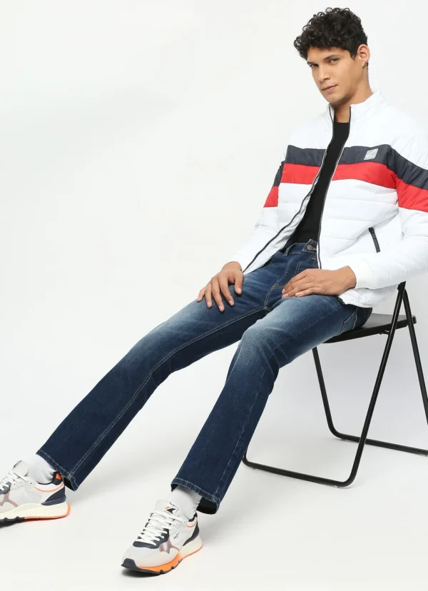 PEPE JEANS WHITE PRINTED KAMACHI FIT PUFFER JACKET - Image 5