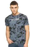 PEPE JEANS BLUE LETTER PRINT SHORT SLEEVE T-SHIRT