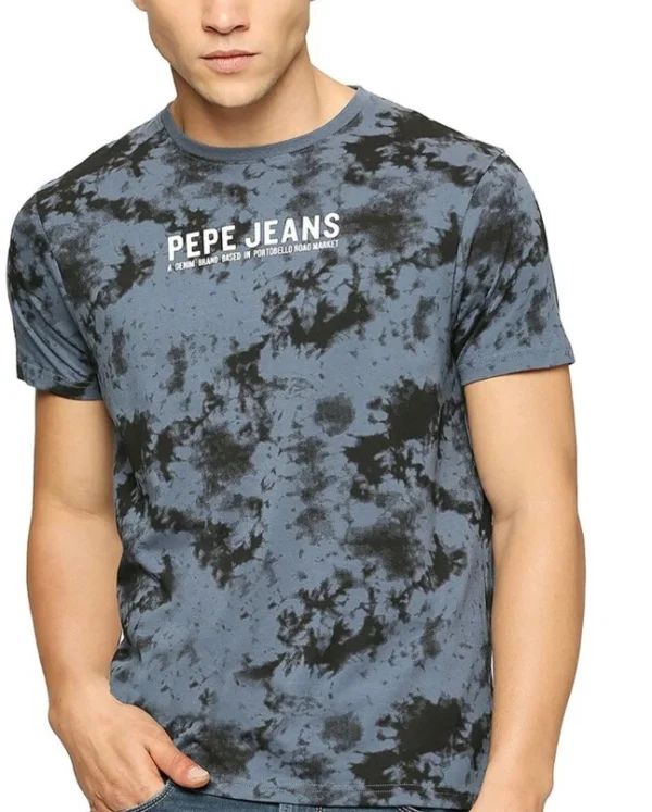 PEPE JEANS BLUE LETTER PRINT SHORT SLEEVE T-SHIRT - Image 3