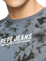 PEPE JEANS BLUE LETTER PRINT SHORT SLEEVE T-SHIRT - Image 4