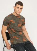 PEPE JEANS OLIVE LETTER PRINT SHORT SLEEVE T-SHIRT - Image 7