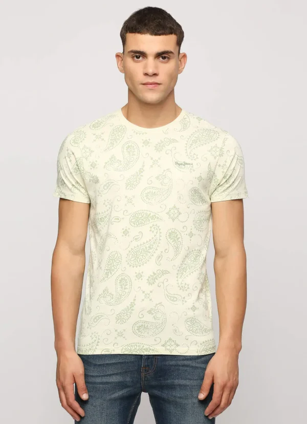 PEPE JEANS WHITE PRINTED SHORT SLEEVE T-SHIRT - Image 2
