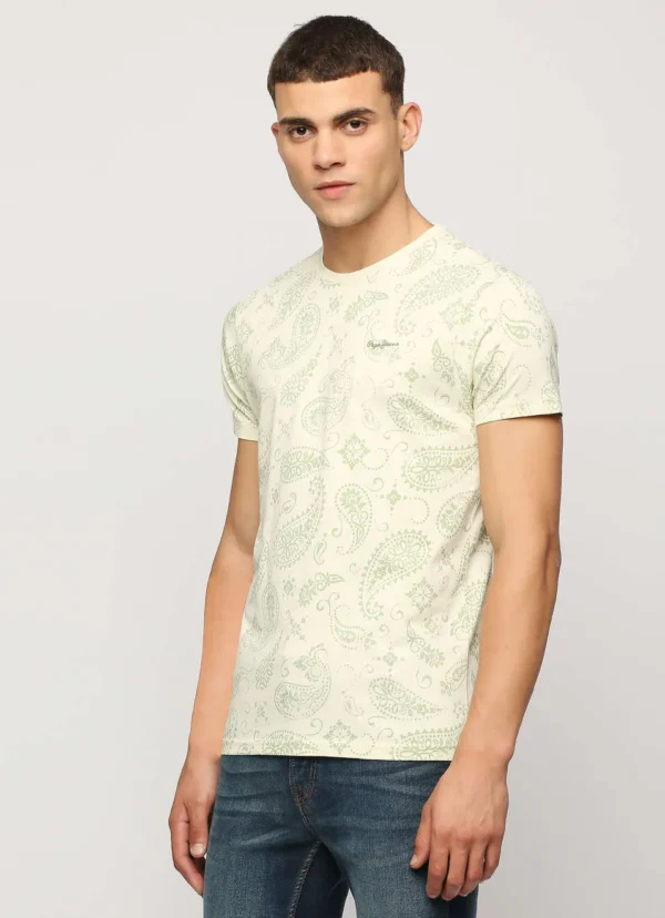 PEPE JEANS WHITE PRINTED SHORT SLEEVE T-SHIRT - Image 4
