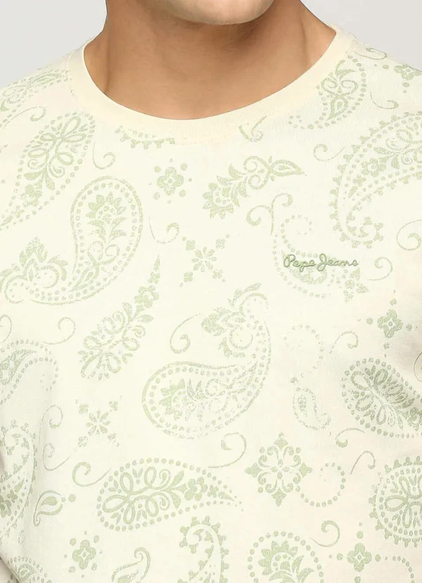 PEPE JEANS WHITE PRINTED SHORT SLEEVE T-SHIRT - Image 5