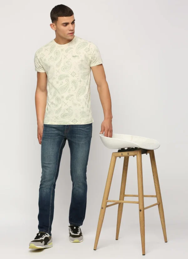 PEPE JEANS WHITE PRINTED SHORT SLEEVE T-SHIRT - Image 6