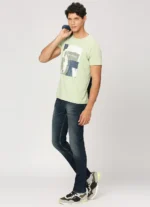 PEPE JEANS GREEN CREW NECK SHORT SLEEVE T-SHIRT - Image 6