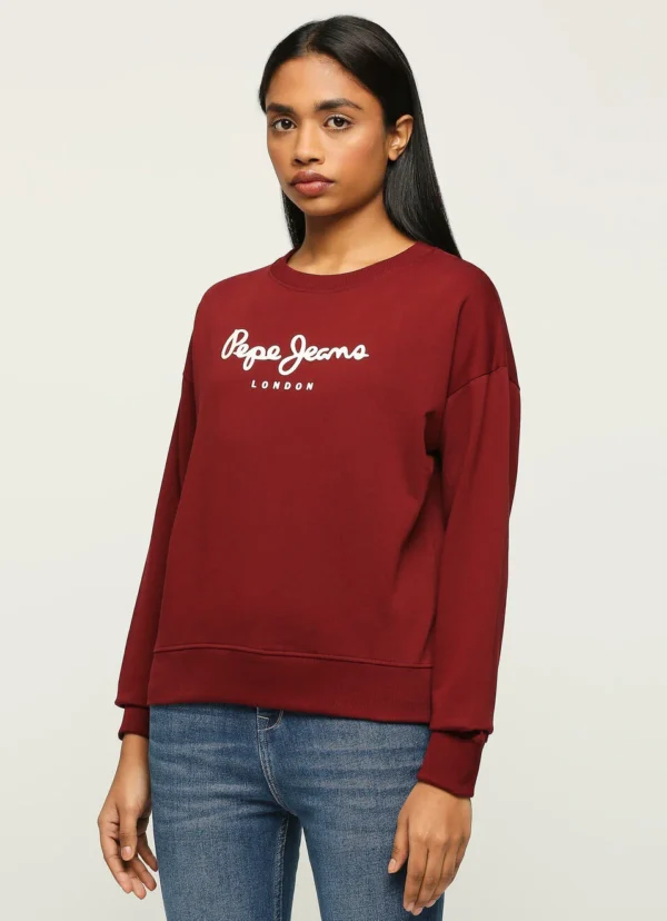 Burgundy Burgundy Printed Long Sleeve Sweatshirt - Image 2