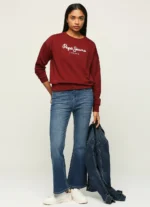 Burgundy Burgundy Printed Long Sleeve Sweatshirt - Image 4